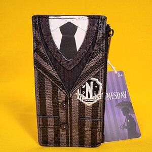 Loungefly Wednesday Addams Nevermore Outfit Uniform Cosplay Cardholder Wallet